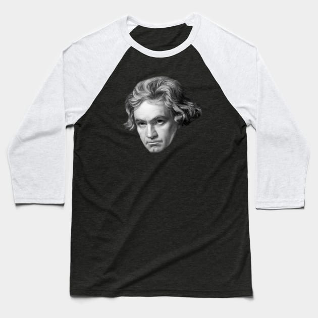 Ludwig van Beethoven Baseball T-Shirt by TheMusicophile